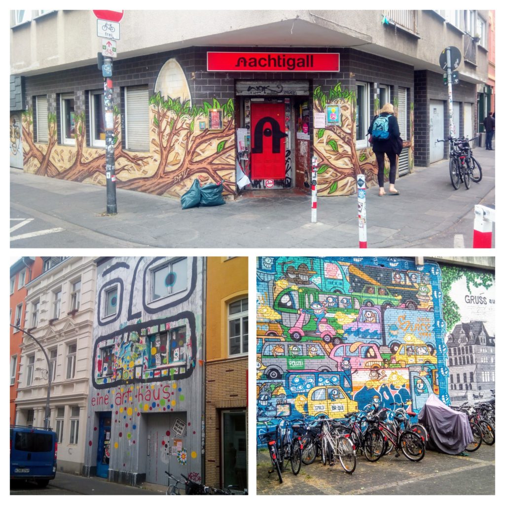 Nachtigall Graffiti eine Art Haus Köln - Platon Kiriazidis