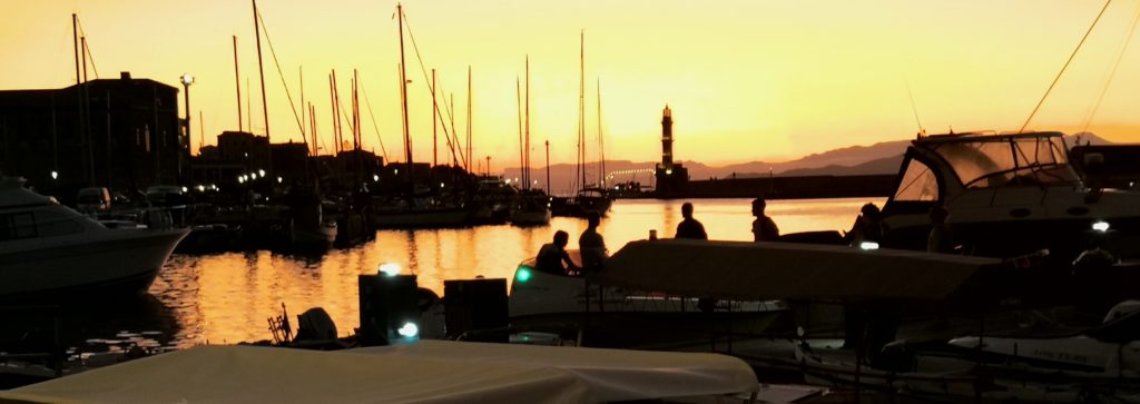 Sonnenuntergang im Hafen von Chania_Platon Kiriazidis