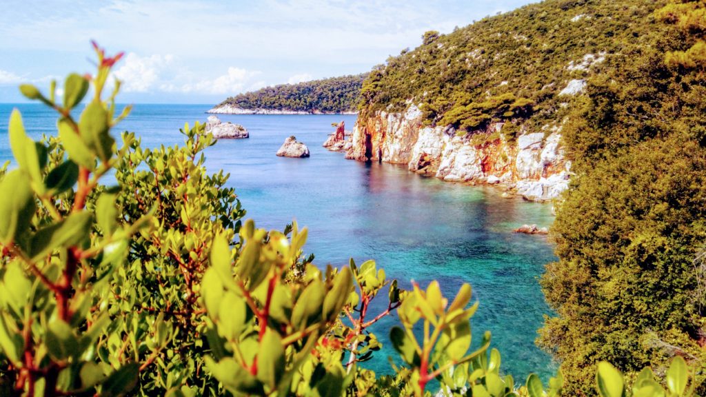 traumhaftes Skopelos, einfach ein Paradies in grün und blau, ideal für Urlaubsseminare